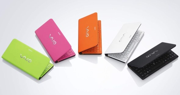 sony vaio p series notebook portable pc 2nd gen colours green pink orange 