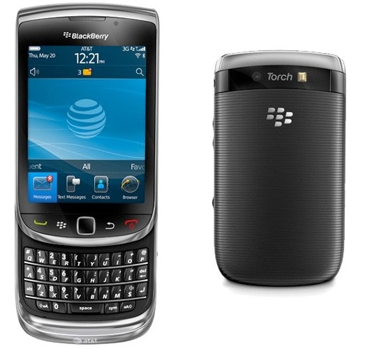 blackberry torch slider front back view New BlackBerry Torch 9800 Announced